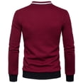thumbnail image 4 of Men Diamond Casual Contrasting Zip Stand Collar Hoodie Jacket Coat, 4 of 4