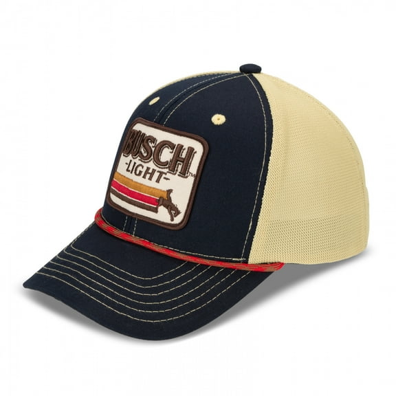 Busch Light Striped Cowboy Embroidered Patch Hat