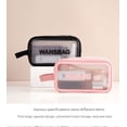 thumbnail image 1 of Bolsa de cosméticos portátil de PVC, bolsa de lavado transparente impermeable, bolsa de almacenamiento de cosméticos portátil de viaje de gran capacidad, 1 of 5