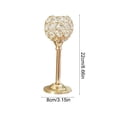 thumbnail image 3 of Handmade Crystal Metal Table Candlestick, Hollow Decorative Candlestick Ornament, Candle Holder Centerpiece for Home Office Dining, Elegant Tabletop Decor, Stylish Candlelight Accent, 3 of 6