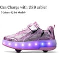thumbnail image 2 of YAZI Kids Roller Shoes Boy Girl Sneakers with Wheels Become Sport Sneaker with Led for Christmas Birthday Children Show Gift, 2 of 18