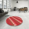 thumbnail image 4 of Ahgly Company Tapis d'Intérieur Lavable en Machine Carré Rouge, 3 Pieds Carré, 4 of 7