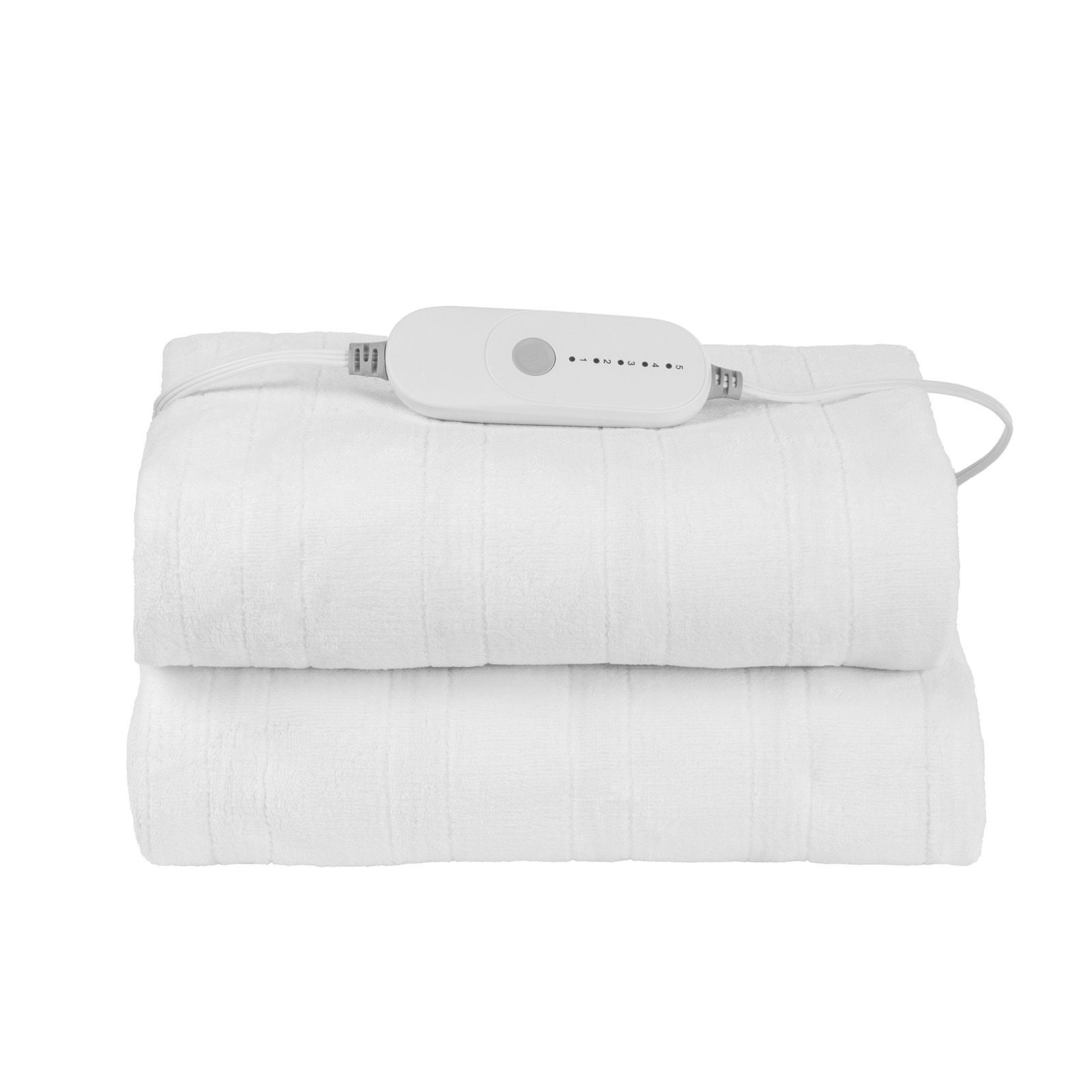 Electric Heated Underblanket 5 Temperature Settings 10-Hour Auto-Off Coral Velvet for Winter Bed