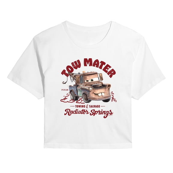 Cars - Tow Mater Towing - Juniors Cropped Graphic T-Shirt