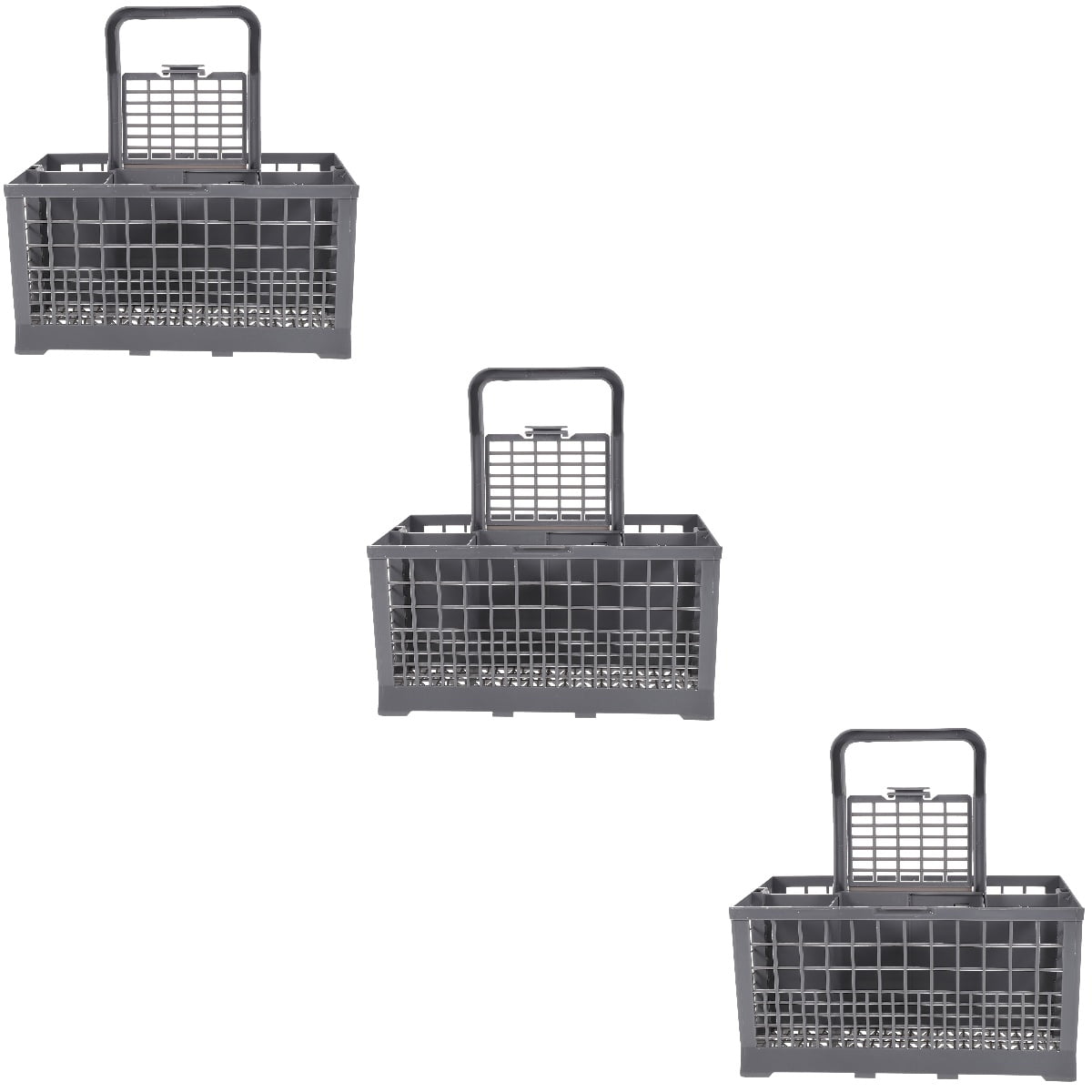 HOMEMAXS 3-Piece Dishwasher Utensil Basket Set, Small Silverware Holder Rack for Kitchen Dishwasher Organization