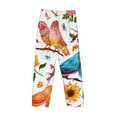 thumbnail image 5 of Daiia Men'S Flowers Birds And Butterflies Pants,Bottoms Sleep Lounge,Pajama Pants,Pj Bottoms Drawstring And Pockets-Small, 5 of 9