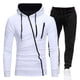 thumbnail image 2 of Hombres al aire libre sudadera casual deportes zippper con capucha cardigan traje de manga larga Pompotops  oipoqjl29036, 2 of 2