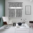 thumbnail image 4 of Grey Botanical Kitchen Curtains Sets for Windows 36 Inch Length, Pastoral Spring Floral Summer Art Rod Pocket Window Treatments Tier Curtains and Valances Set for Bedroom/Bathroom, 4 of 8