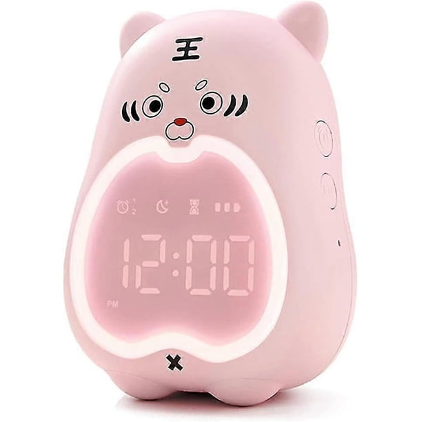 Kids Alarm Clock, Cute Tiger Wake up Light Sleep Trainer Clock, Tiger ...