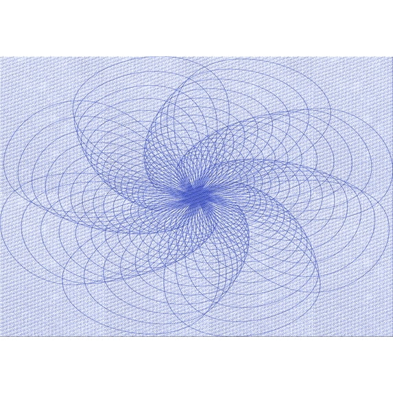 Ahgly Company Indoor Rectangle Patterned Lavender Blue Area Rugs, 2' x 4'