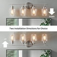 thumbnail image 5 of Kawoti  4-Light Dimmable Metal Bathroom Vanity Light with Glass Shade Brushed Nickel Nickel Brushed, 5 of 7