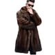 thumbnail image 3 of Abrigo de cuero para hombre, abrigo de piel sintética de visón entero para otoño e invierno, grueso, de talla grande, informal, 3 of 6