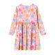 thumbnail image 4 of Vestido de manga larga con cuello redondo para niñas, vestido elástico de manga larga, corte A, estilo patinador con volantes, vestido de recital escolar, vestido de manga larga con cuello redondo par, 4 of 6