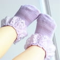 thumbnail image 2 of Baby Girls Lace Socks, Solid Color Soft Ruffled Anklet for Infant, Little Kids, 2 of 6