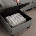 thumbnail image 5 of 85 Inch DARK GREY Chenille Modular Sectional Sofa, L-Shaped Cloud Couch with Storage Ottoman, DIY Combination for Living Room, 5 of 6