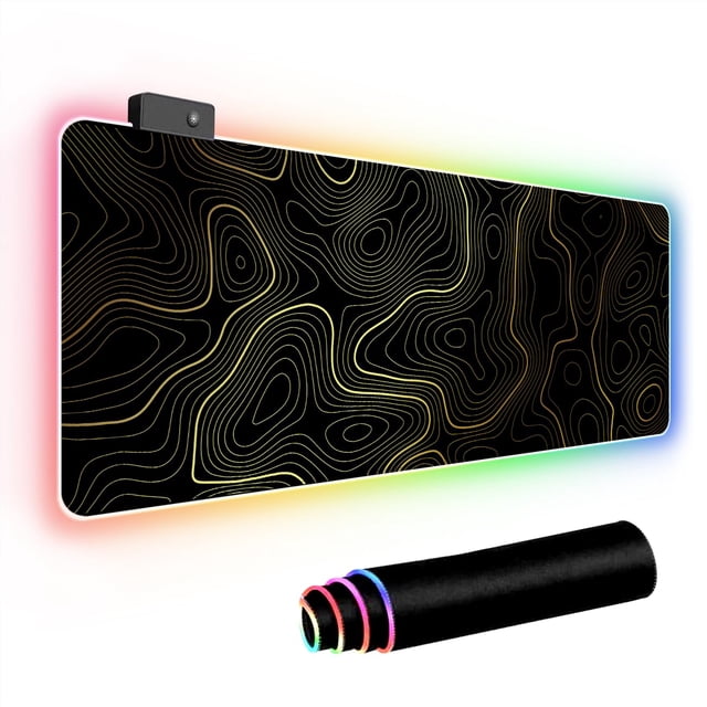 Mouse pad ZEFIXON RGB LED XXL 80 x 30 cm con USB tipo C