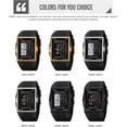 thumbnail image 6 of Fashion Men's Digital Analog Watches Square Face Sport Casual Dual Display Multifunctional Wristwatch for Men with Alarm Waterproof LED Luminous, 6 of 7