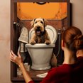 thumbnail image 6 of Airedale Terrier Dog Canvas Wall Art for Bedroom Living Room Home Decor,Funny Dog Canvas Sitting on The Toilet Animal Pattern Office Artworks, modern wall decor, Ready to Hang, 6 of 6