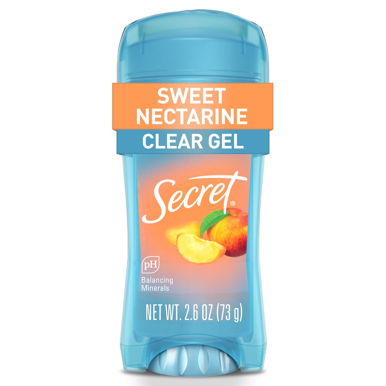 (3 pack) Secret Fresh Clear Gel Antiperspirant Deodorant, Sweet Nectarine, 2.6 oz