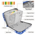thumbnail image 4 of Haosy Accordion File Organizer Zipper Binder 500 Sheet 6-Tab Expanding File Folder Multi-Pocket 1.2 Inch 3 Ring Blue White Porcelain with Roses, 4 of 7