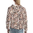 thumbnail image 7 of Daiia Brown Sloth Pattern Women's Fashion Hoodies & Sweatshirts with Kangaroo Pocket Hooded Sweatshirt with Eye-catching Drawstrings-XX-Large, 7 of 7