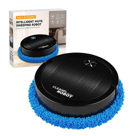 ACDANC Robot Mop Auto Recharge Vacuum Robot Time-Saving Robot Vacuum and Mop Combo Surface Adaptability Black