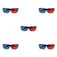 thumbnail image 3 of Bearachild 3D Glasses Simple Children Adults Television Eyewear Eyeglass Eyeglasses Fitting Anaglyph Definition Movie Accessories High Type1 NO1, 3 of 6