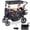 Black, variant on SACVON 2-Seater Stroller Wagon with Side Entry, Canopy & Snack Tray, Includes Removable Storage Bag That Converts to a Backpack-Black