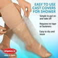 MightyX Waterproof Cast Cover Leg 2 pk, Reusable, Shower Protector