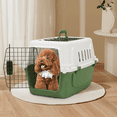 thumbnail image 6 of 22 Inch Length Dog Carrier Plastic 2-Door Top Loading Cat Carrier, Hard-Sided Dog Travel Carrier for Small Dogs and Cats, Ventilation and Security Lock Design, 6 of 10