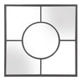 thumbnail image 1 of HomeRoots 401205 Miroir Mural Carré en Métal Design Géométrique Graphite, 1 of 1