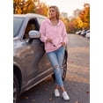 thumbnail image 5 of Cueply Hoodies for Women Fleece Half Zip Pullover Tops Fall Winter Hooded Sweatshirt Jacket Coat with Pockets, 5 of 8