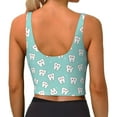 thumbnail image 4 of Picia Cartoon Teeth1 Sports Bra for Women,Padded Strappy Sports Bras Medium Support Yoga Bra with Removable Cups,Running Yoga Bra-Large, 4 of 9