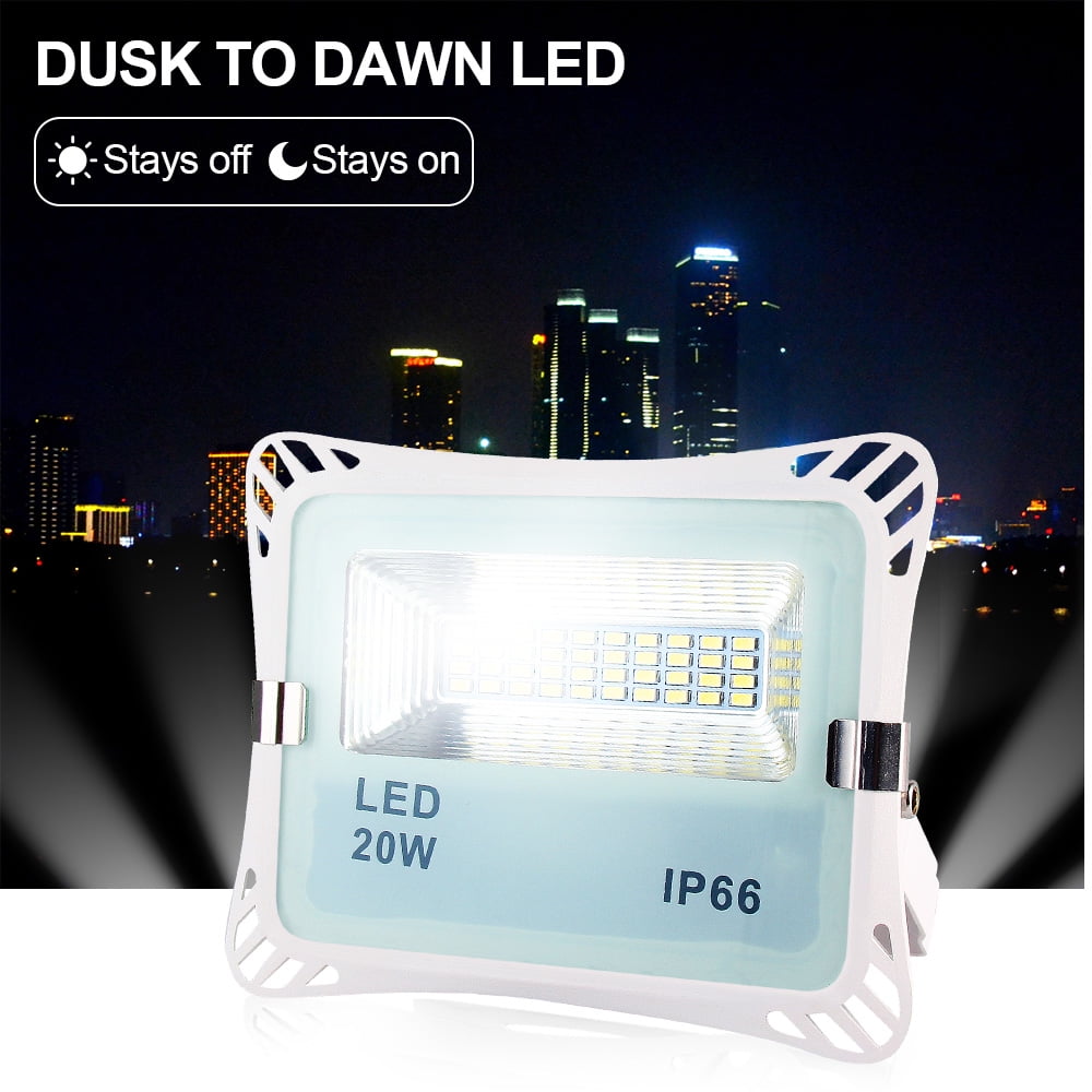 waterproof ip66 led dusk to dawn light bulb 10w 20w smart sensor light bulbs auto on off outdoor light yard porch garden ac85 265v walmart com