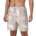 thumbnail image 2 of Uemuo Cute Rabbit Pattern Mens Swim Trunks Quick Dry Board Shorts with Mesh Lining, Stretch Beach Shorts Quick Dry No-Chafing Board Shorts-Large, 2 of 9