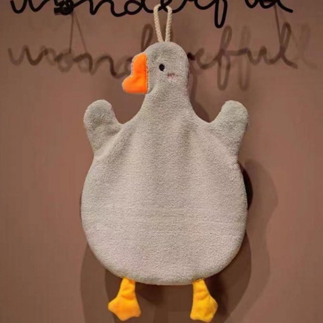 Ctnporpo Goose Thickened Hand Towel Soft Absorbent Kitchen Hand Rag Bathroom Absorbent Towel Coral Velvet Hand Towel Bath Towel