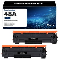 GraphiMax 48A CF248A Toner Compatible for 48A CF248A for Laserjet Pro MFP M15w M29w M28w M15a M28 M31 M15 M14 M17 M28a M30w M31w M29a M16a M16w Laser Printer (2*Black)