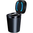 thumbnail image 1 of Cenicero portátil para automóvil Mini bote de basura para automóvil Cenicero sin humo con tapa y indicador LED azul Accesorio para automóvil para el hogar y la oficina Negro ACTIVE Biensenido a ACTIVE, 1 of 4