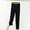 Black, variant on Pleated Women's Pants High Waisted Taper Legging Plus Size Solid White Ankle Length Pants