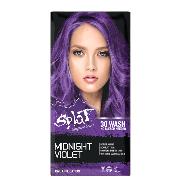 Splat Midnight Violet Hair Dye, Semi-Permanent Purple Hair ...