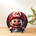 thumbnail image 3 of Lsque Mario Pattern Ceramic Decorative Plate Decorative Plates with Display Stand Personalized Porcelain Plate Ceramic Ornaments for Wall Hanging Decoration-8in, 3 of 6