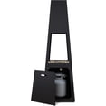 thumbnail image 4 of Real Flame Ferro 70" Metal Chiminea Fire Pit With Hidden Propane Tank in Black, 4 of 8