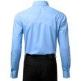 thumbnail image 3 of Berlioni Italy Men's Long Sleeve Premium Slim Fit Dress Shirt, 3 of 4