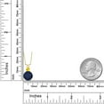 thumbnail image 2 of Gem Stone King 18K Yellow Gold Plated Silver Blue Sapphire and Yellow Sapphire Pendant Necklace for Women (5.11 Cttw, Gemstone September Birthstone, Round 10MM, With 18 inch Chain), 2 of 4