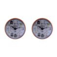 thumbnail image 2 of maskred Compact Wall Clock with Powerful Suction Cup Water Resistant for Bathroom Kitchen Orange 75 x 35mm 2Set, 2 of 6