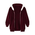 thumbnail image 3 of fatyb Mens Fuzzy Hoodies Full Zip Soft Fleece Hooded Jacket Long Sleeve Warm Outdoor Coat with Pockets, 3 of 5