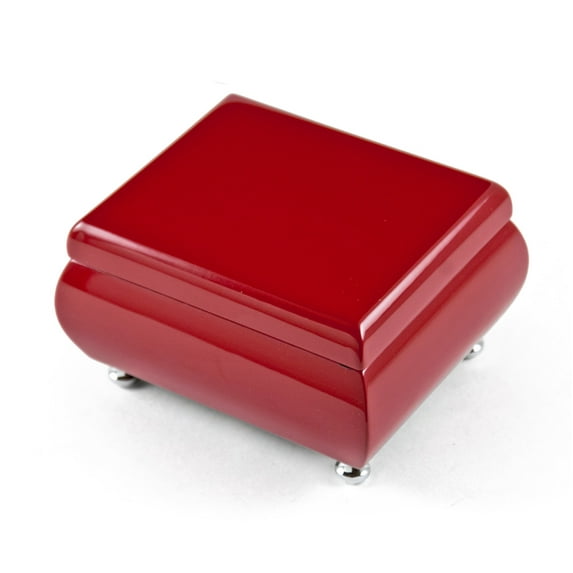 Gorgeous Venetian Red Musical Keepsake Jewelry Box - Adeste Fideles (0 Come, All Ye Faithful)
