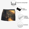 thumbnail image 3 of Susaid Sunset Meditating Doberman Print Men's Mesh Boxer Briefs Cooling Breathable Sports Underwear Wide Waistband Boxer Briefs W/Fly-XX-Large, 3 of 5