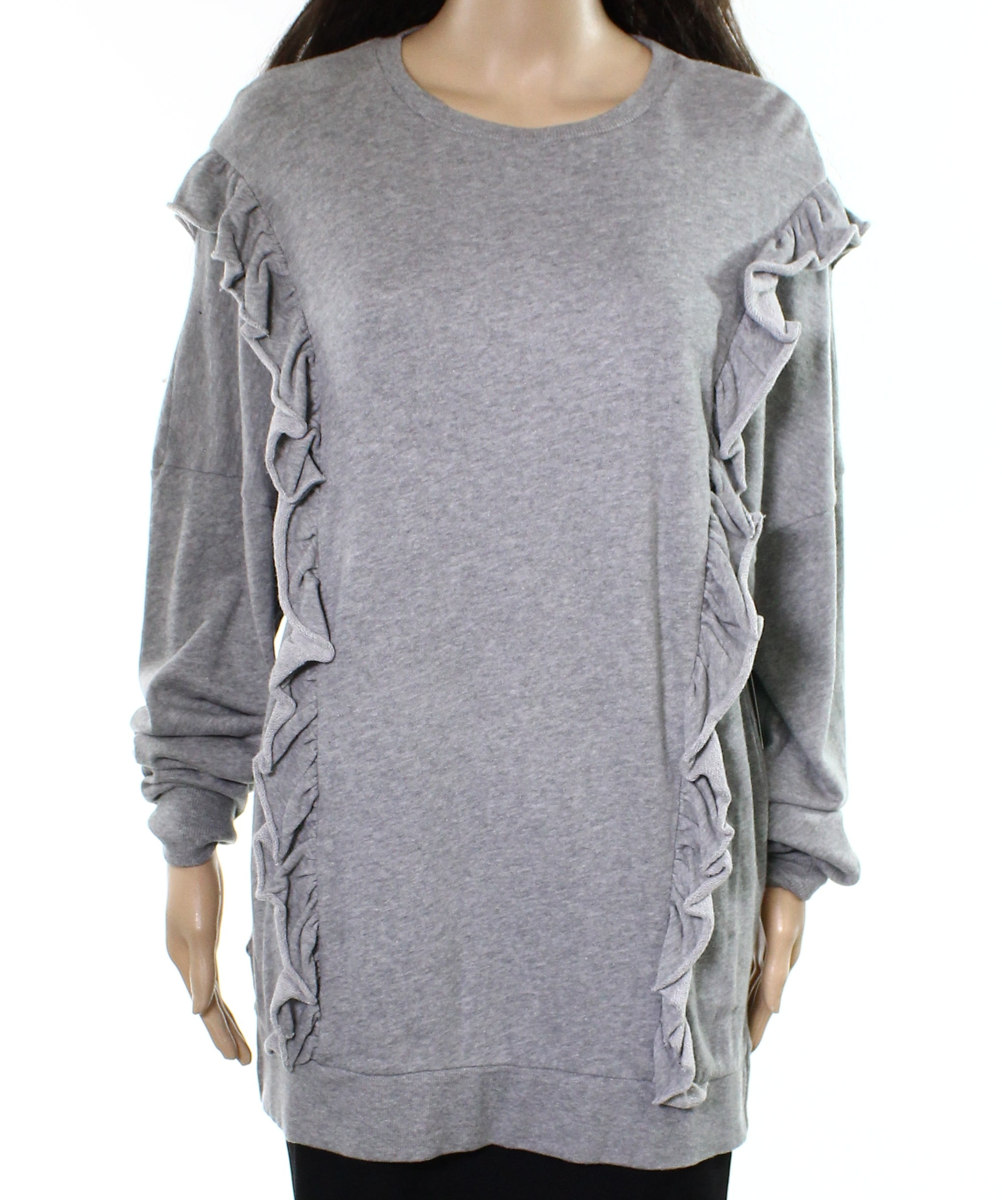 abound womens small ruffle trim knit pullover sweater abound womens small ruffle trim knit pullover sweater