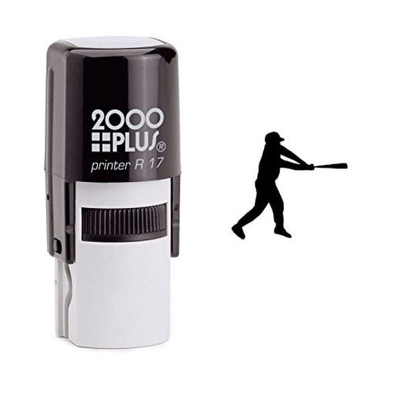 StampExpression - Baseball Player Self Inking Rubber Stamp - Black Ink (W-6461)